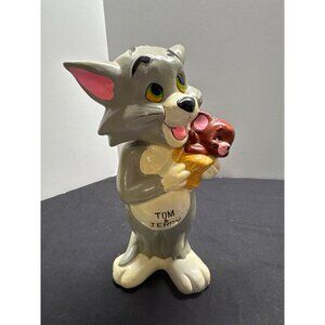 Holiday Fair 1972 Tom & Jerry Ceramic Coin Bank Collectible Figurine Looney Tune